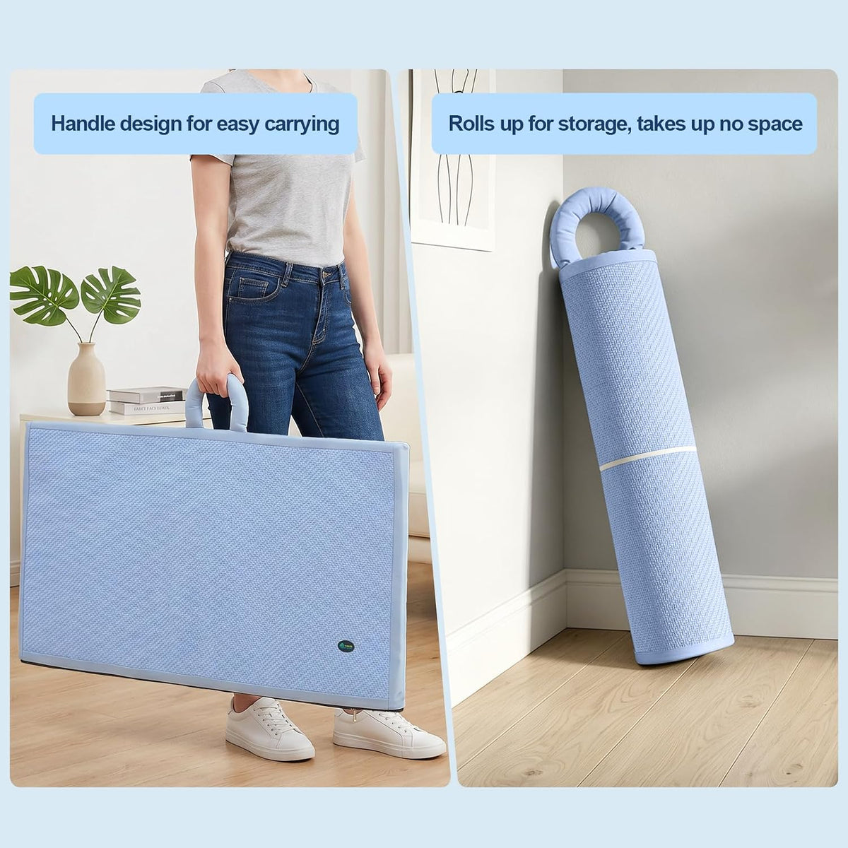 Ownpets Cooling Mat for Large Dogs, Non-Slip Woven Rattan Pad