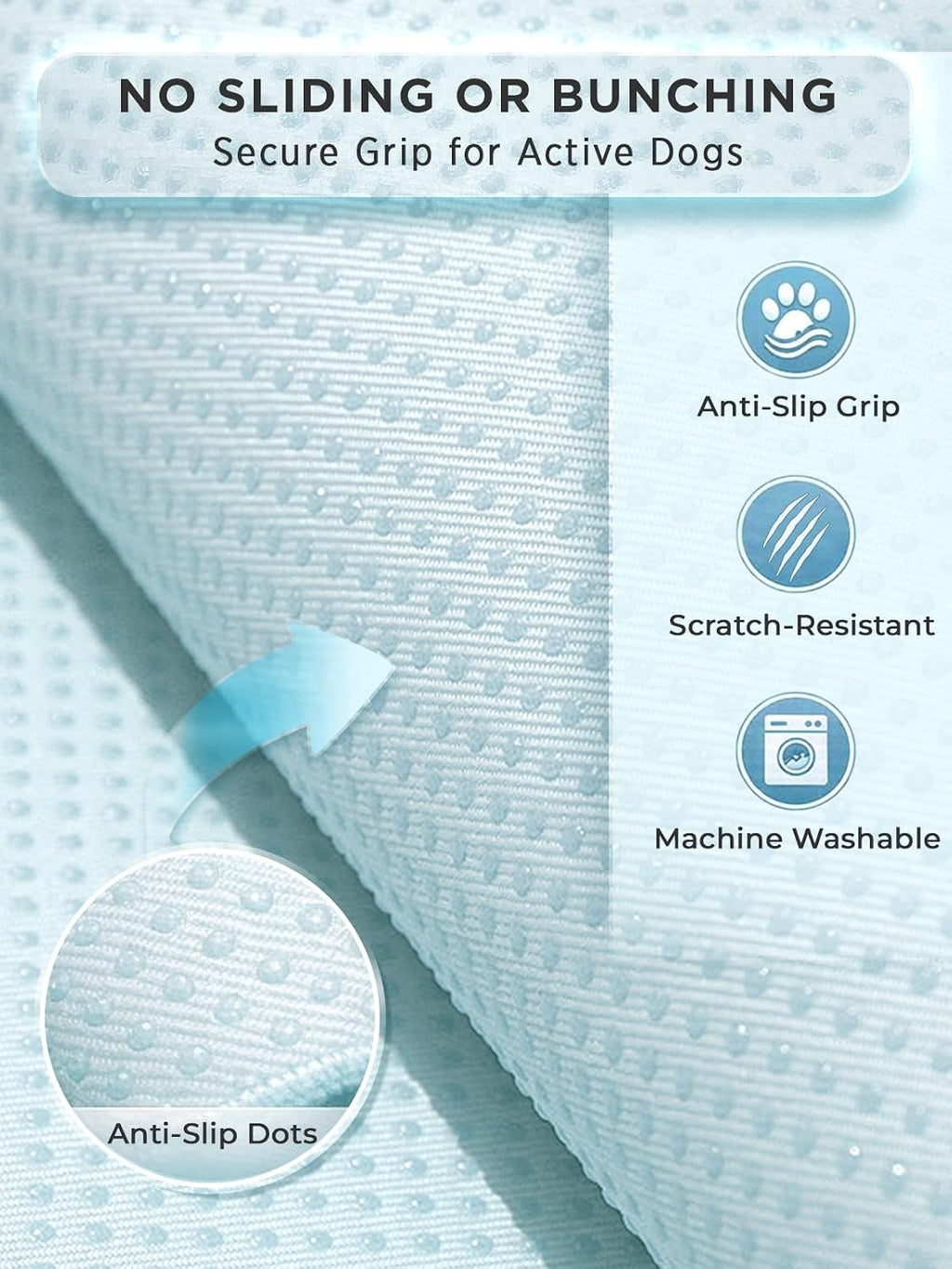 furrybaby Dog Cooling Mat, Washable Thick Mat for Dogs Cats, 35x28, Sea