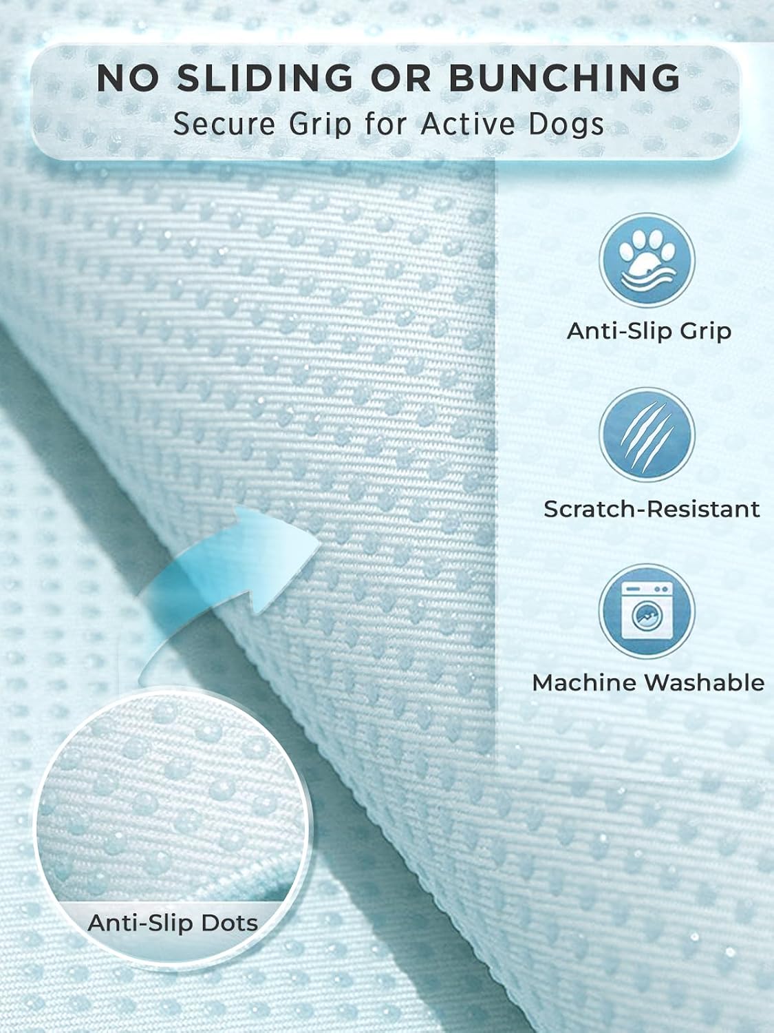 furrybaby Dog Cooling Mat, Washable Thick Mat for Dogs Cats, 35x28, Sea