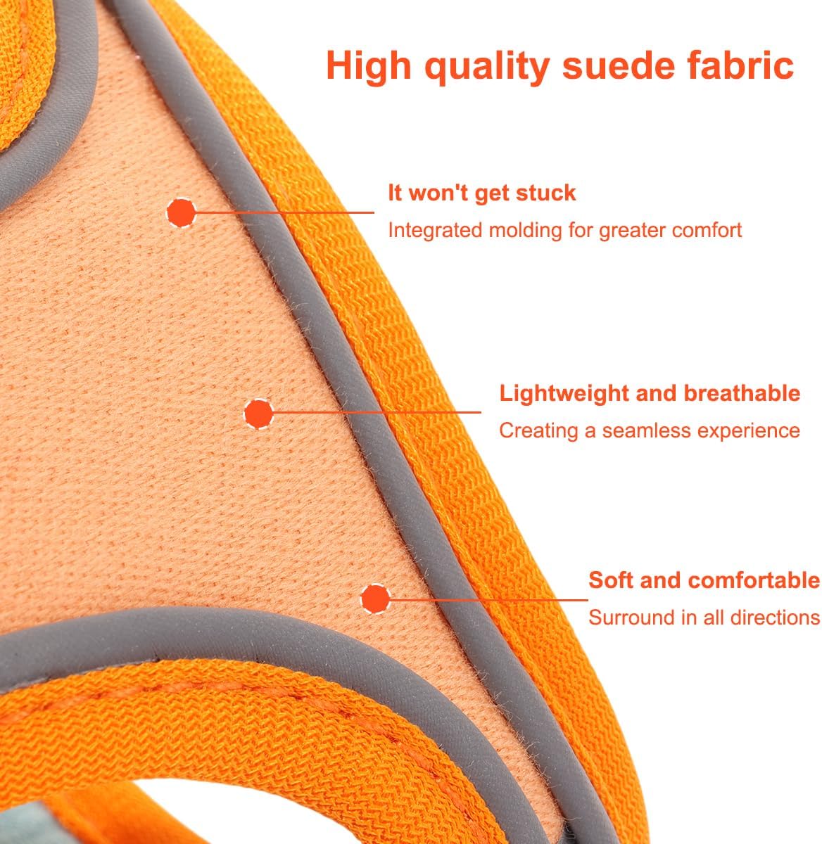 Bunny Harness and Leash Set Double Buckle | Soft Rabbit Harnesses with Carrot | Adjustable Reflective Strips Jacket Escape-Proof Vest for Puppy Guinea Pigs Pet Ferret Walking(Green-Orange -S)