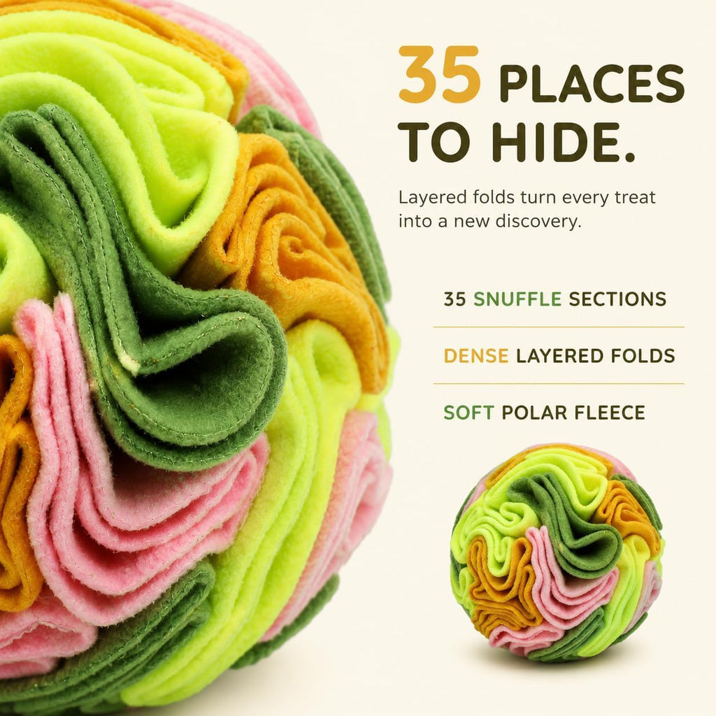 Vibrant Snuffle Ball for Dogs, Playful Color-Mix Slow Feeder Toy, Eye-Catching Interactive Puzzle for Mental Enrichment, Indoor Fun for Small Medium Large Dogs