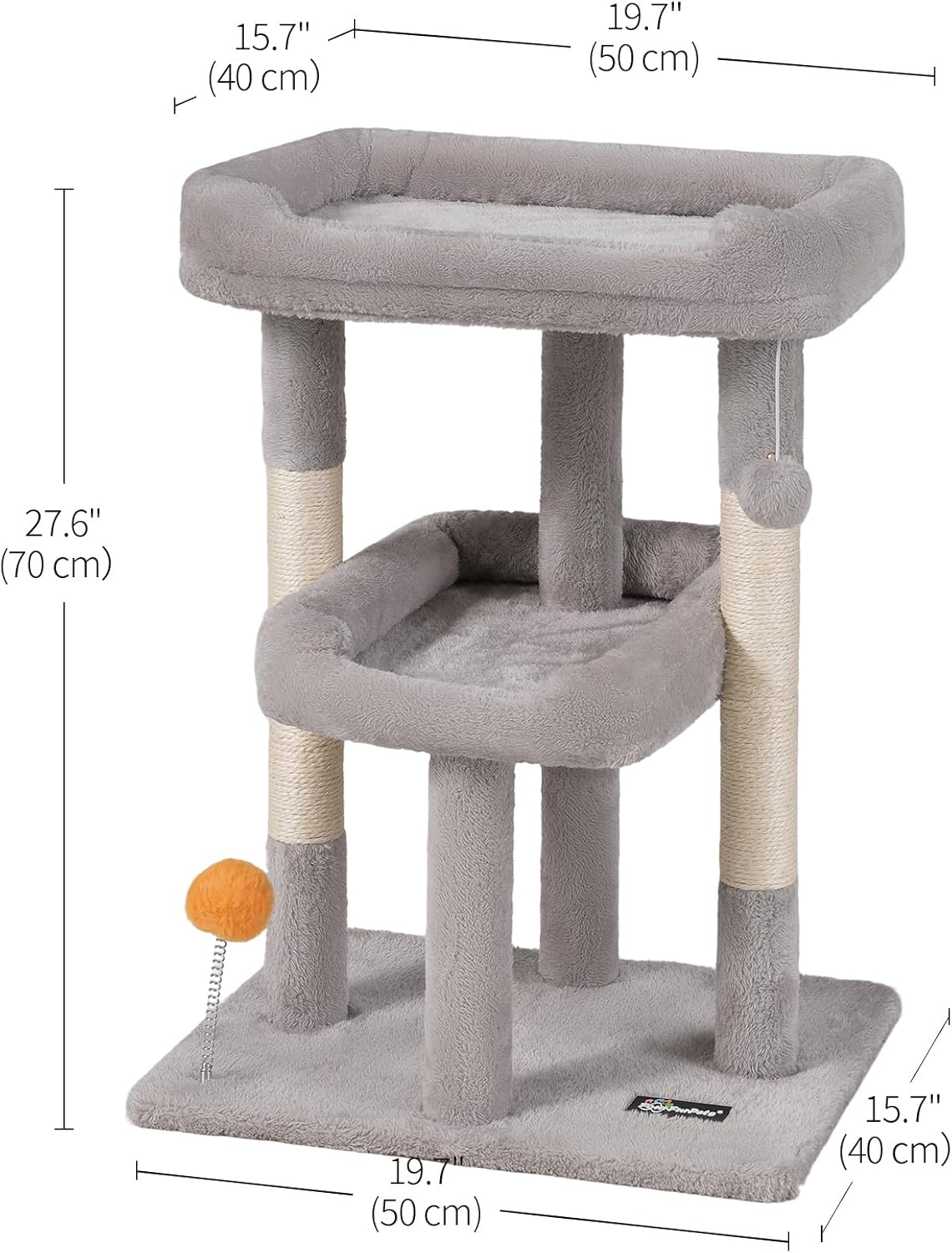 FourFurPets Small Cat Tree, Cat Tower for Indoor Cats, Anti-tip Kit,Kittens
