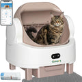Gimars Open Top Design Self Cleaning Litter Box, Automatic Cat Litter Box for Multiple Cats & Senior Cats, App Control with Safety Sensors, Low Odor, Includes Trash Bags & Litter Mat