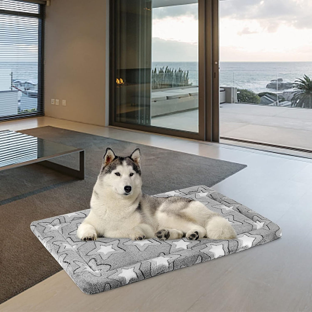 EMPSIGN Dog Crate Pad for 36"x24" Dog Crate, Star Pattern/Grey