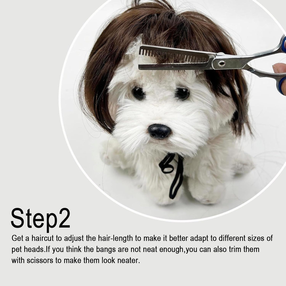 Funny Dog Costume Dog Bob Wig for Cat Doggie Wig