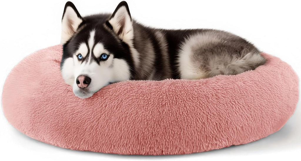 Extra Large Dog Beds, 36in Human Dog Anxiety Relief Comfort Bed (Pink)