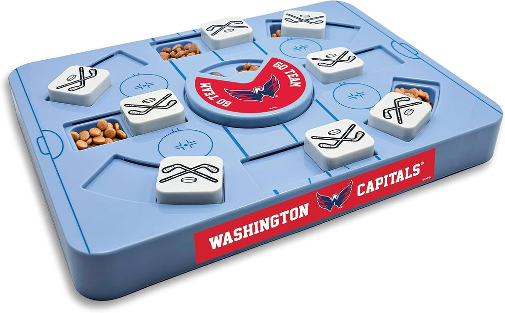 Pets First NHL Washington Capitals Large Puzzle Toy, New Size, Interactive Dog Treat & Slow Feeding Toy