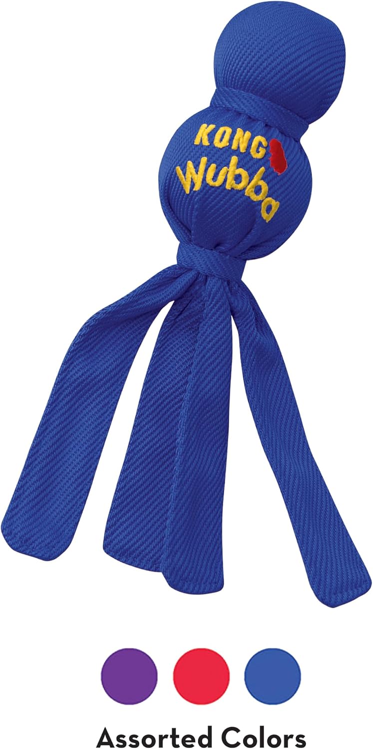 KONG Wubba - Dog Toy for Tug of War & Fetch - Dog Supplies for Puppy & Dog Playtime - Outdoor & Indoor Dog Toy - for Small Dogs