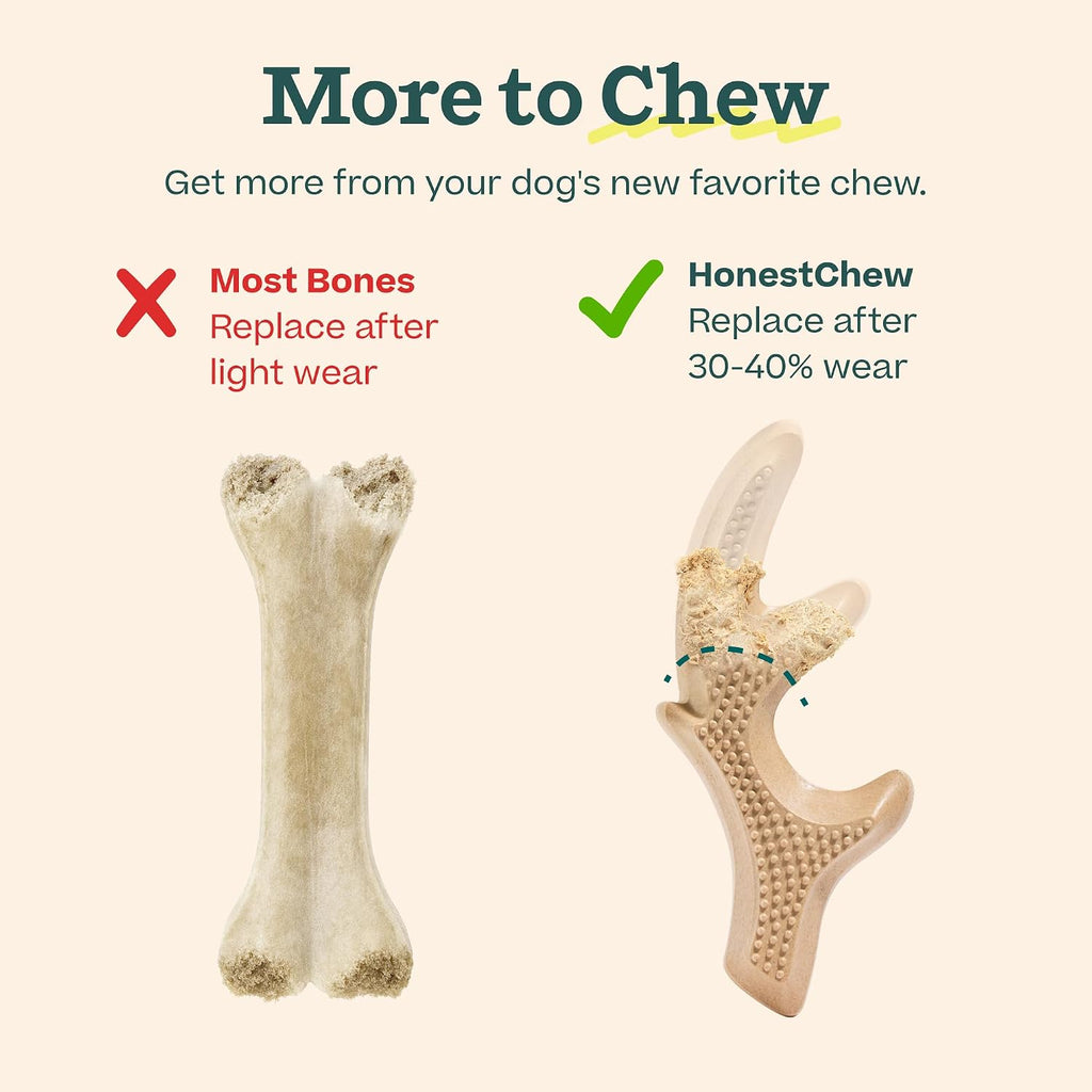 WOOF HonestChew Duo Dog Chew Toy Set for Dogs 25-60 lbs