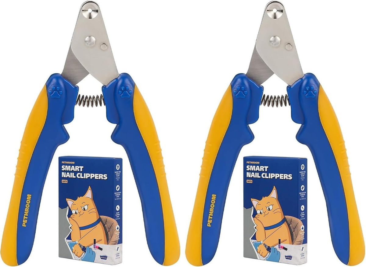PETHROOM Cat Nail Clipper Trimmer for Indoor Cats, 2mm Circular Cut Hole (Pack of 2)