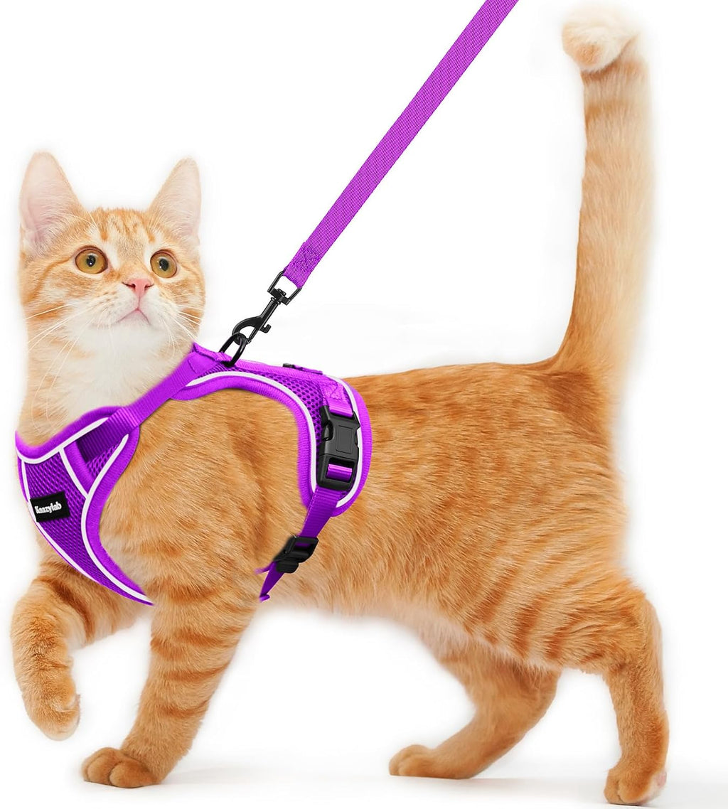 Cat Harness and Leash for Walking Escape Proof Soft Adjustable Cat Leash