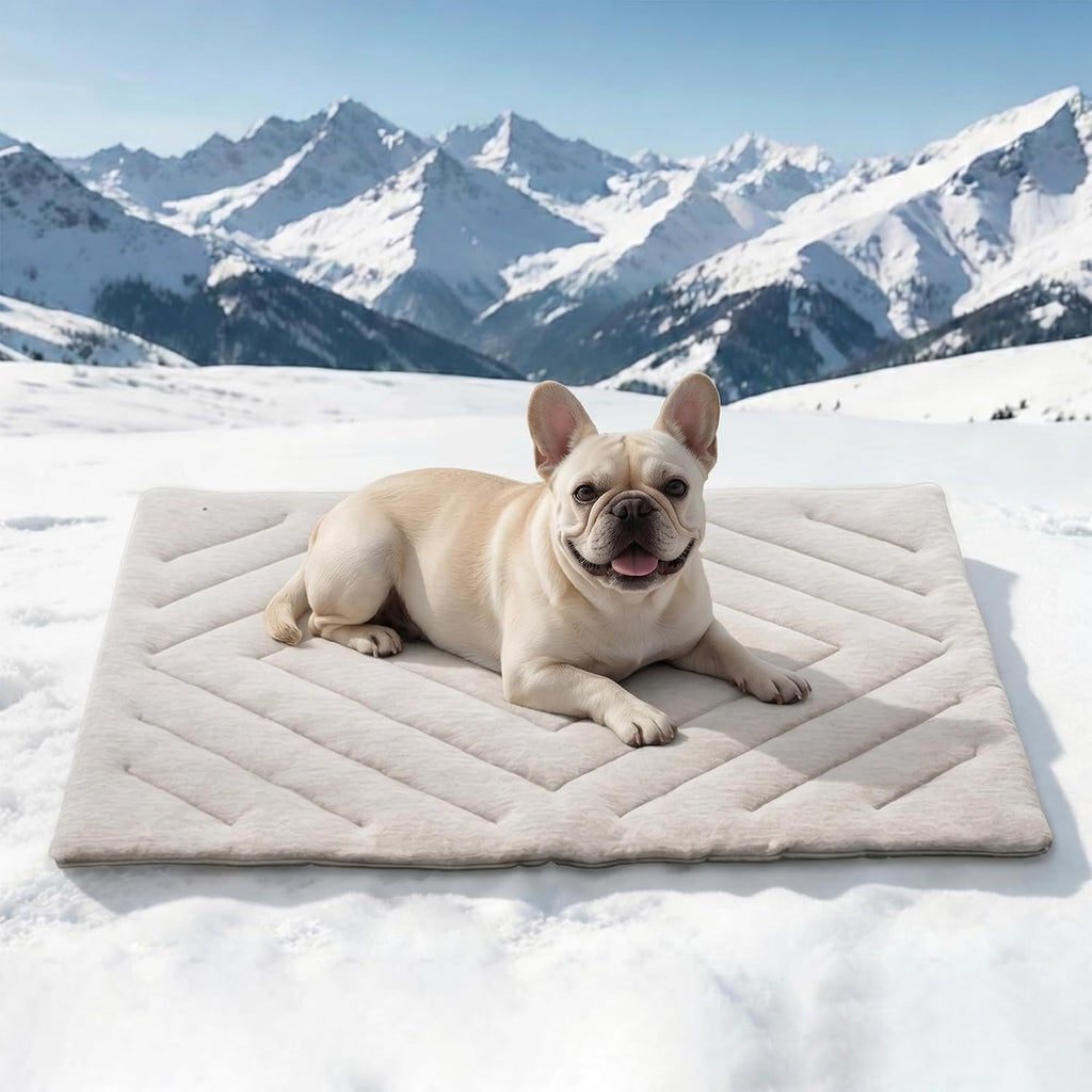 Dog Cooling Mat Self Coolings Foldable Cooling Pad for Dog in Summer Coolings Mat for Dogs and Cats Machine Washable (Rectangle,Gray, Medium-36 L x 23" W)