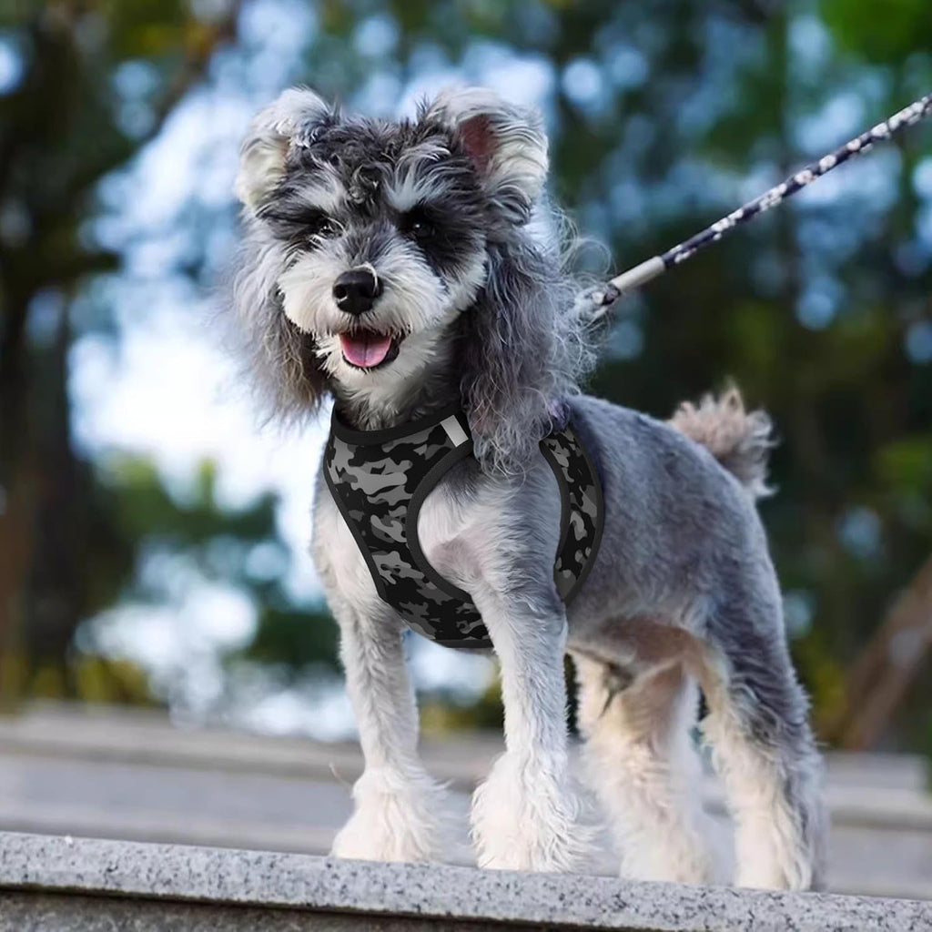 MUKIO Camouflage Black Camo No Pull Dog Harness Vest