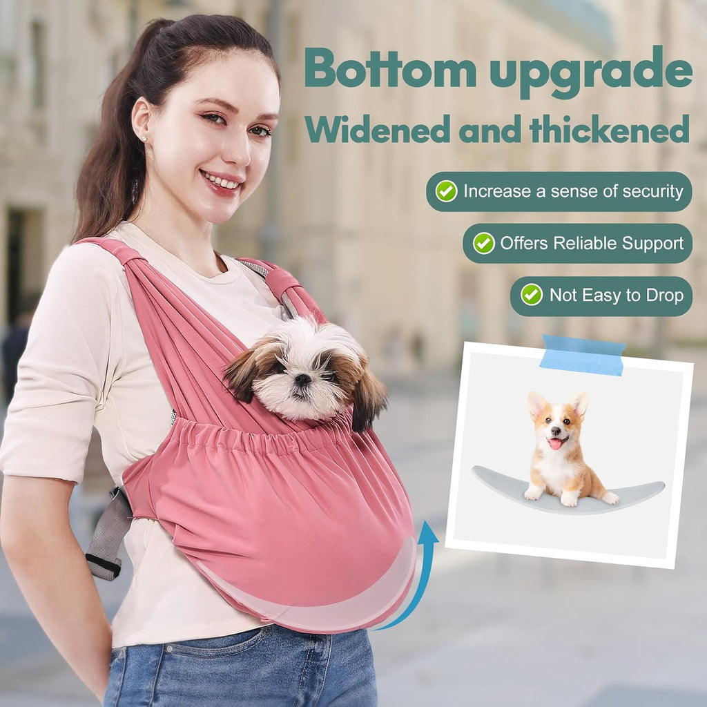 Supet Dog Sling Carrier for Small Pet, Adjustable Hands Free Front Backpack