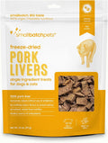 smallbatch Freeze Dried Pork Livers, High Protein Dog & Cat Treats, 3.5oz