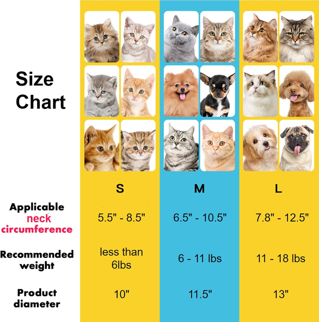 EWES Cat Cone Collar Soft,Elizabethan Collars After Surgery,Recovery Donut