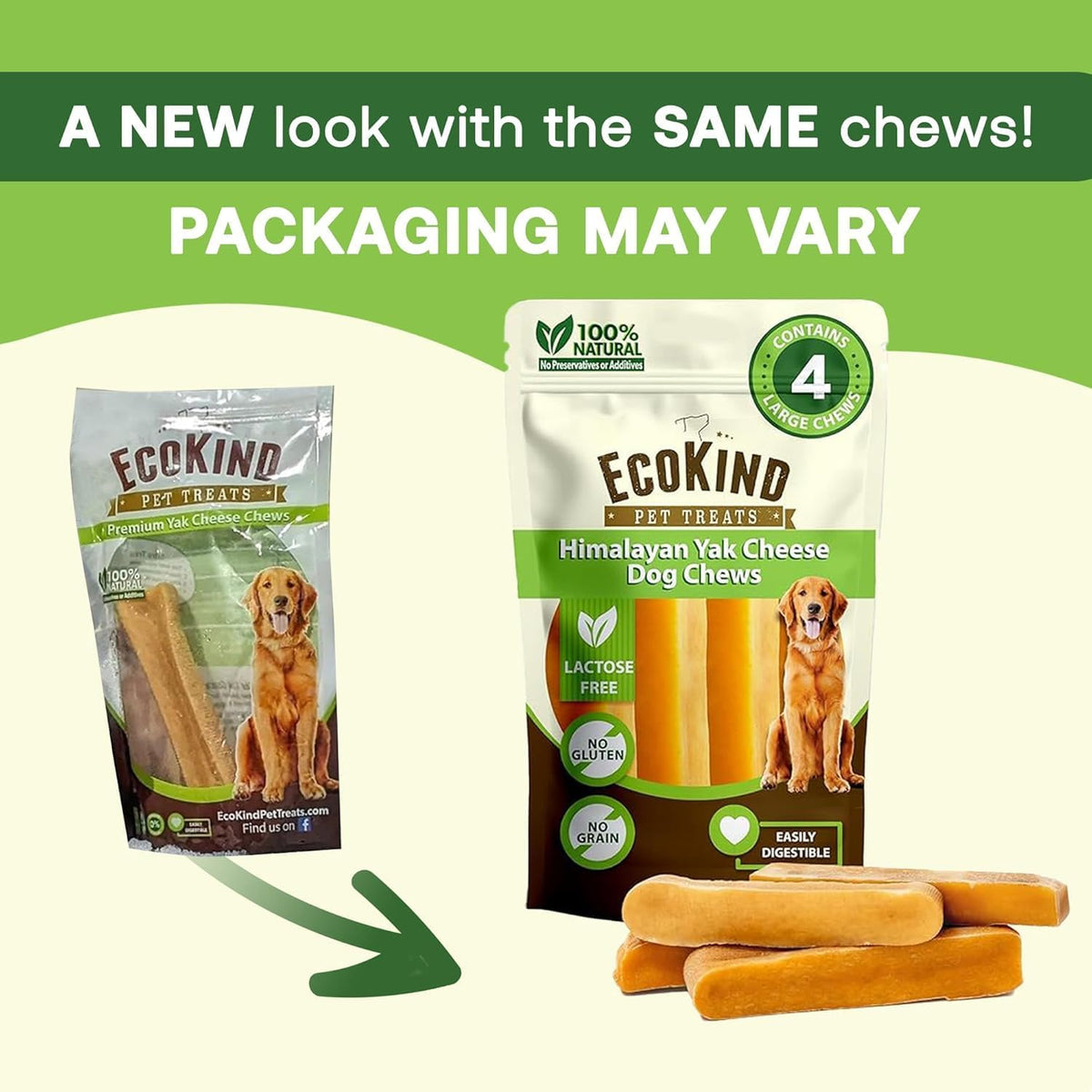 EcoKind Yak Cheese Himalayan Dog Chews, Yak Chews for Medium Dogs, 12 Bones