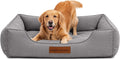 Modern Threads Luxury Dog Bed - Comfortable Tufted Velvet Cushion for Small to Large Dogs - Machine Washable - Durable & Cute Sleep Space for Pets - Pamper Your Pet with Cozy Beds - Charcoal