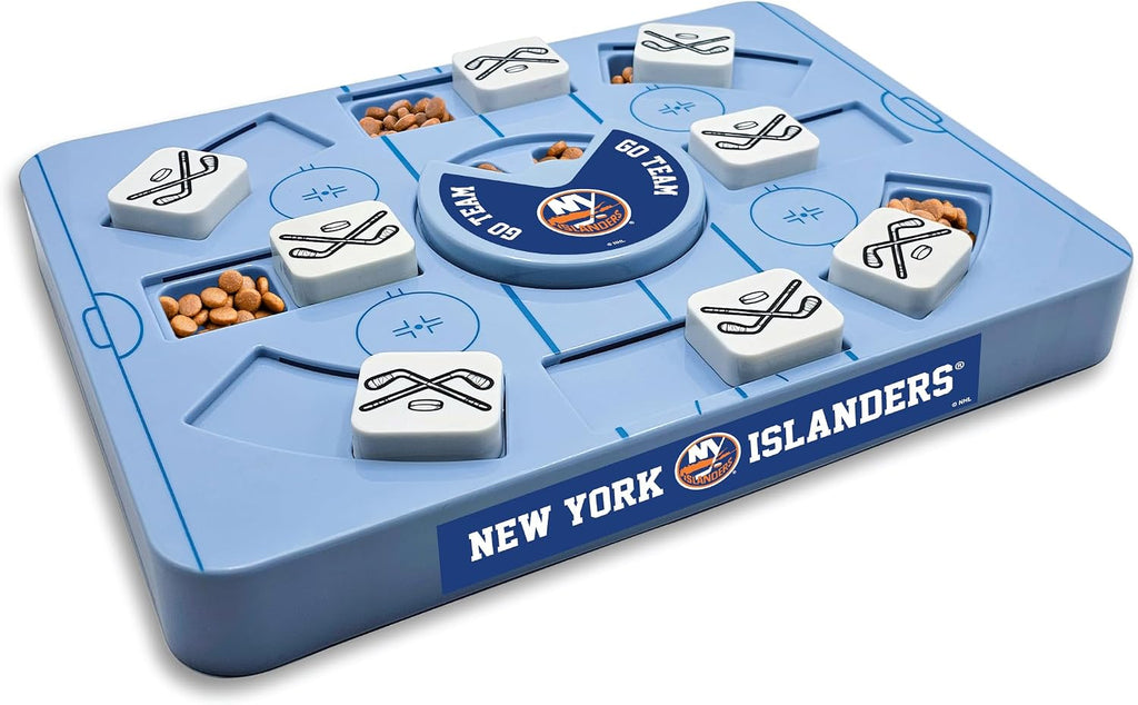 Pets First NHL NEW YORK Islanders Large Puzzle Toy, New Size, Interactive Dog Treat & Slow Feeding Toy