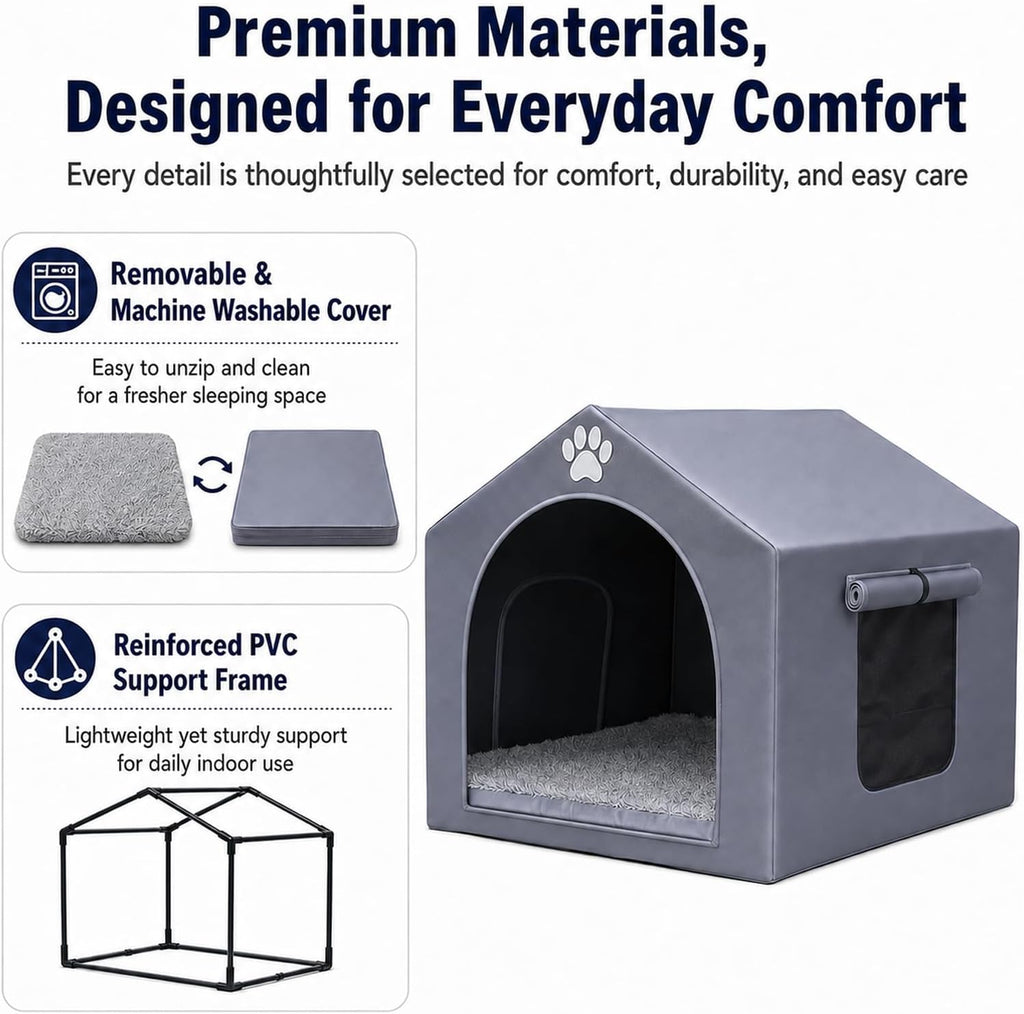 Dog House Indoor for Medium Dogs, 25 x 25 x 28 Inch for 15-45 lbs Dogs