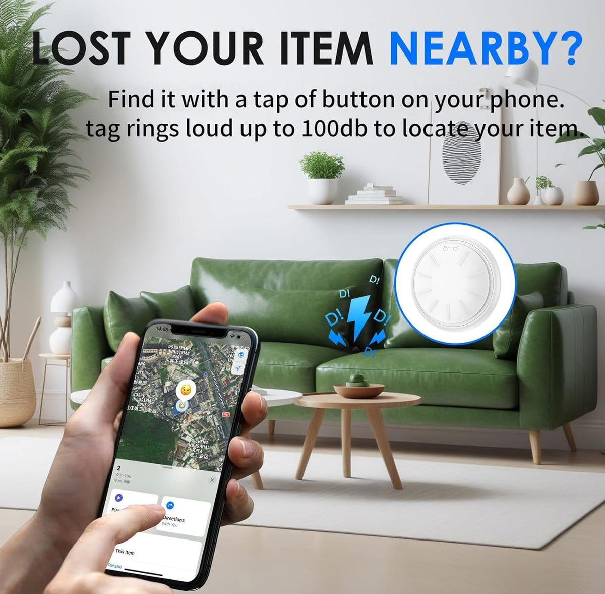 GPS Tracker Tags-3 Pack,Bluetooth Tracker Tags Works with Apple Find My APP (iOS Only, Not for Android),Smart Tag with Keychain/Lanyard,Item Finders Tracker for Key, Luggage, Wallet,Bags,Pets