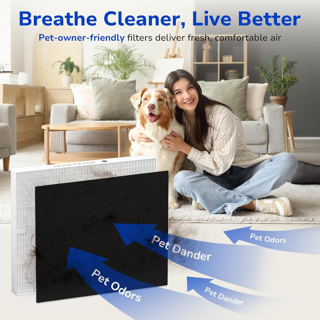 Fil-fresh 4-Pack AP-1512HH HEPA Replacement Filter for Coway Air Purifier