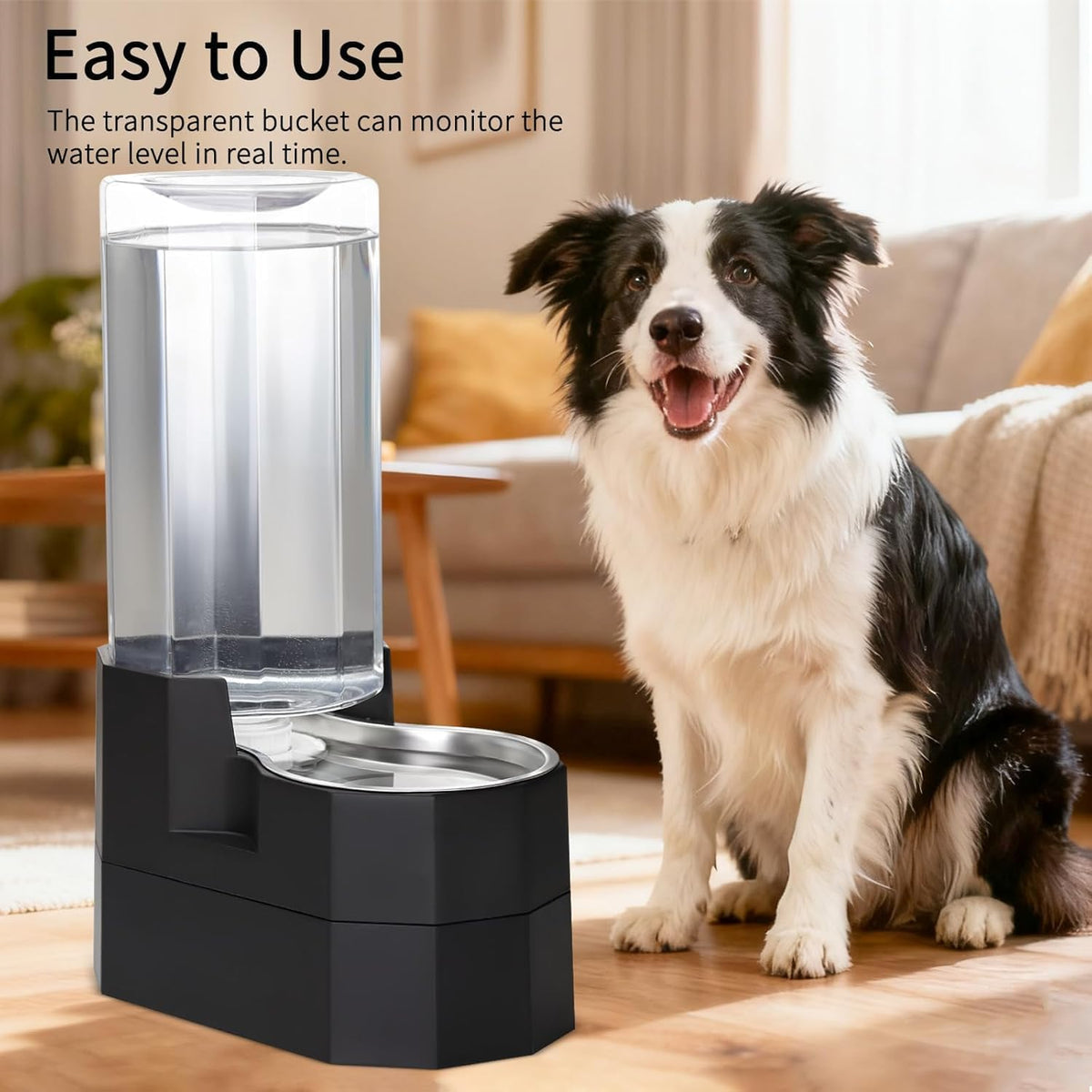 RIZZARI 9L Gravity Dog Water Dispenser: Elevated Filtered Station