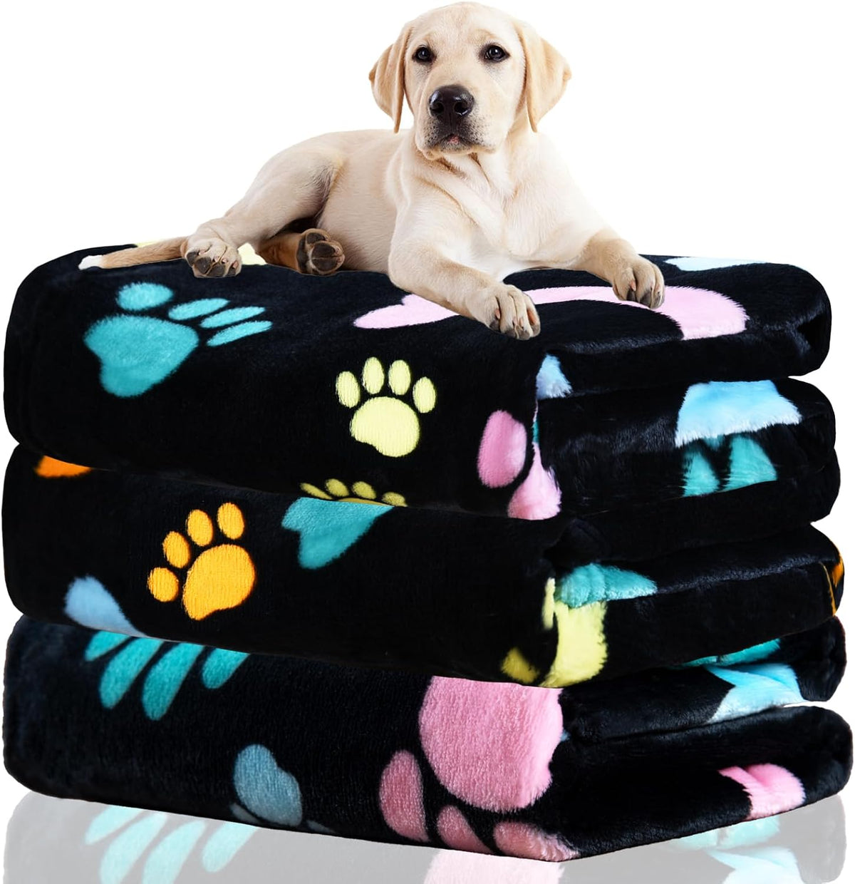 Rezutan Blanket for Large Dogs & Cats Soft Reversible Cute Paw 40"x31"