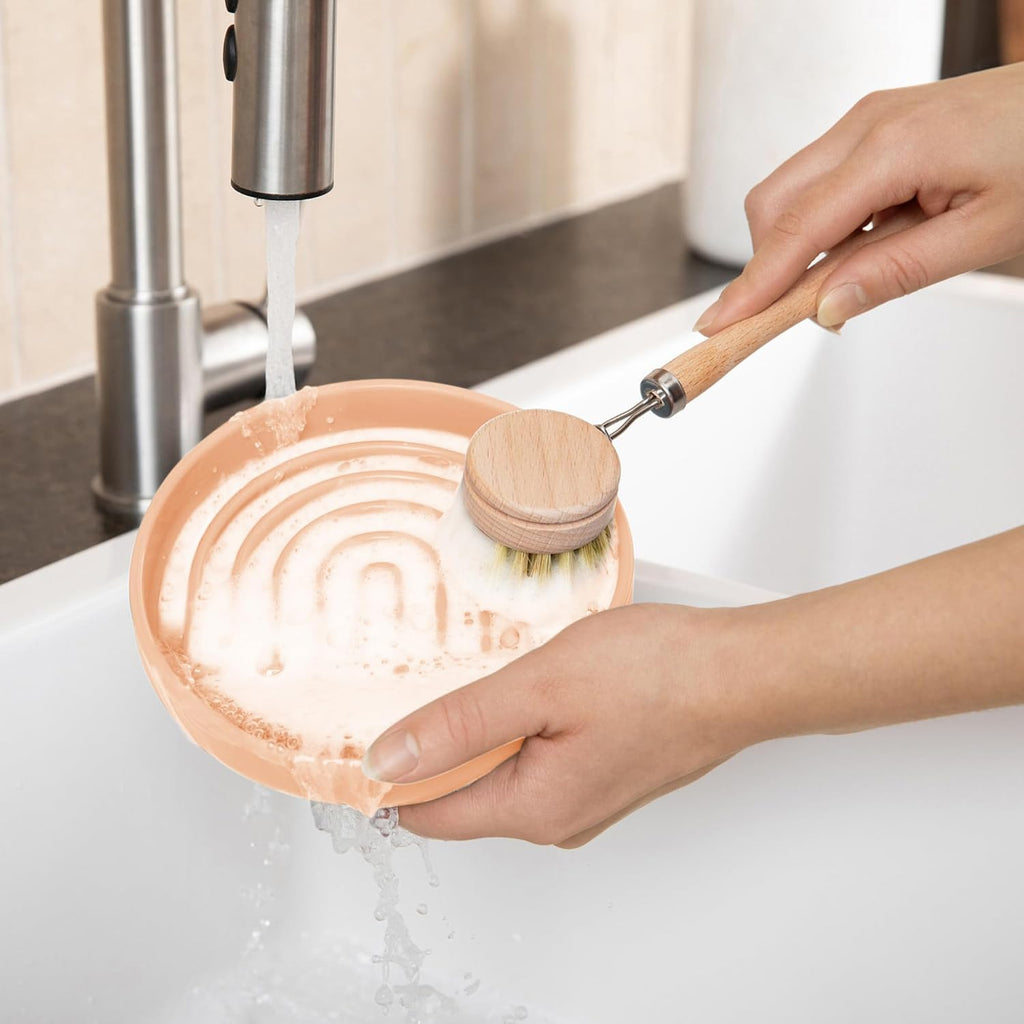 Slow Feeder Dog Bowl - Silicone Dog Bowl, Small, 6" x 1.25" - Blush