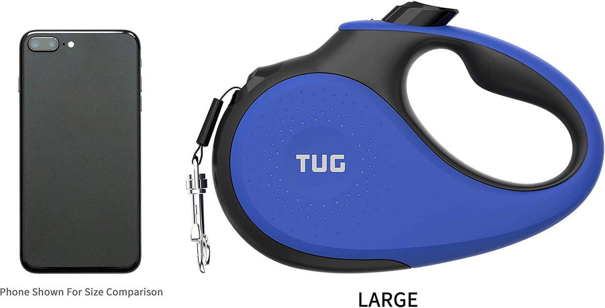 TUG Original Retractable Dog Leash, 16 ft (Large, Blue)