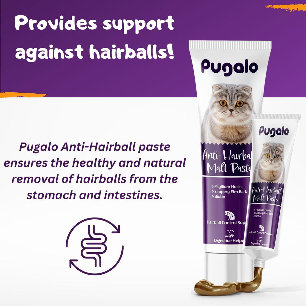 Cat Hairball Remedy Gel 100ml (3.5oz) Malt Paste for Cats Supports Hairball Control & Digestive Health