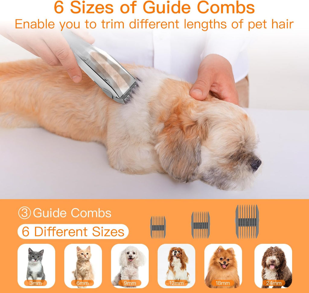 Fixr Pet Grooming Vacuum & Dog Hair Vacuum, 12000Pa Powerful Pet Grooming Kit with 2L Large Dust Cup, Low Noise Dog Vacuum for Shedding Grooming Hair, 3 Suction Levels, 5 Grooming Tools