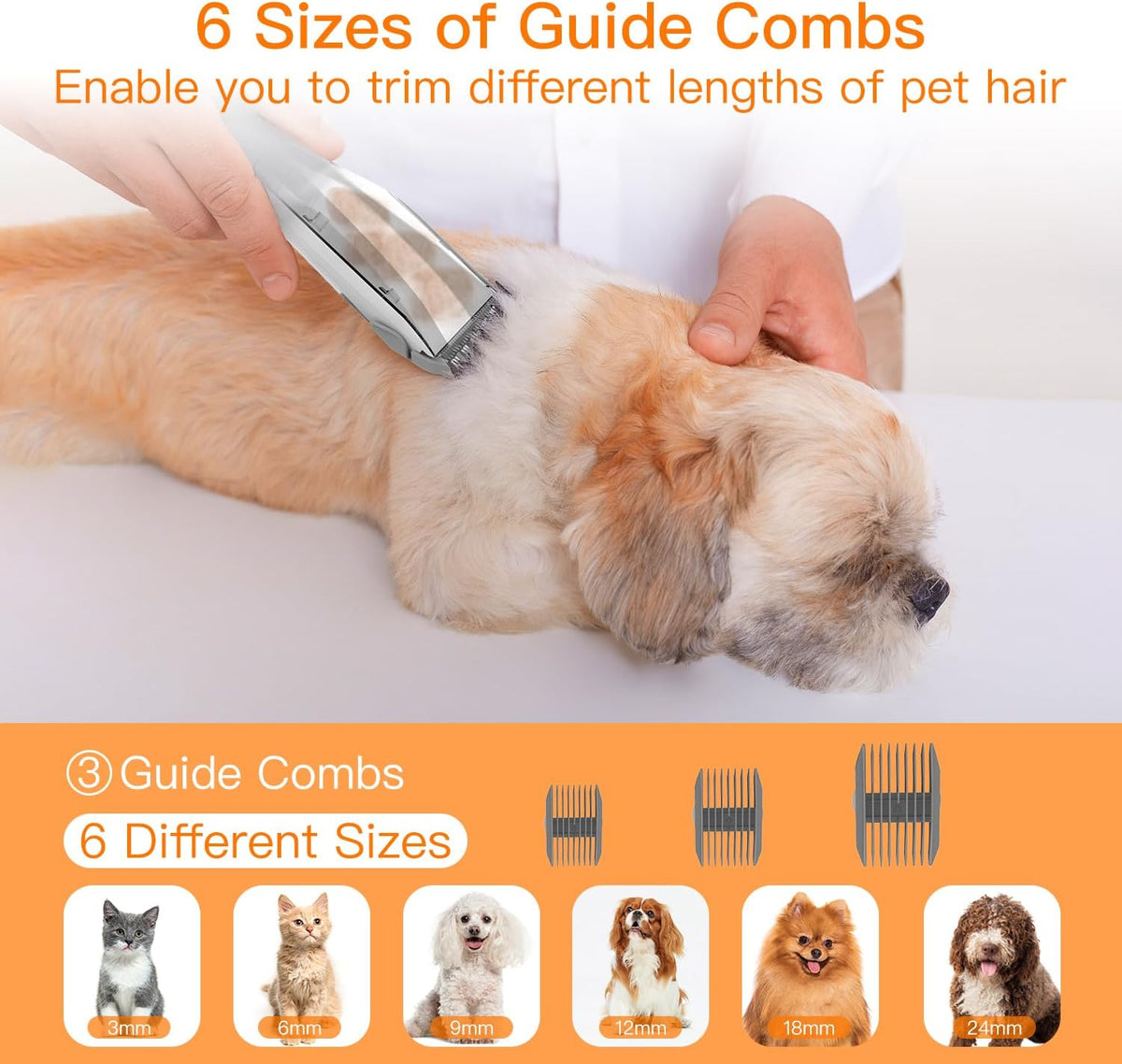 Fixr Pet Grooming Vacuum & Dog Hair Vacuum, 12000Pa Powerful Pet Grooming Kit with 2L Large Dust Cup, Low Noise Dog Vacuum for Shedding Grooming Hair, 3 Suction Levels, 5 Grooming Tools