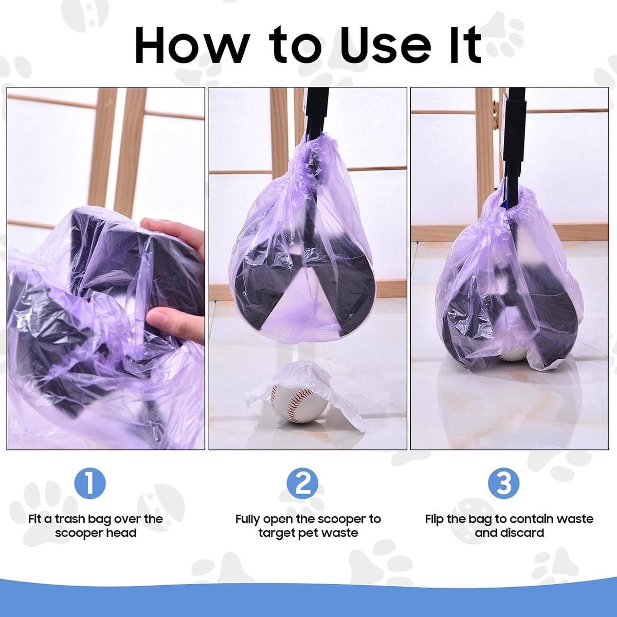 27.56" Pooper Scooper for Dogs, Foldable & Durable Poop Scooper, Blue