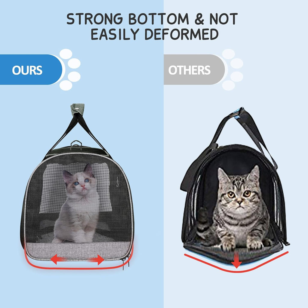 BurgeonNest Cat Carrier up to 20 Lbs, Portable Top Load Pet Travel Bag
