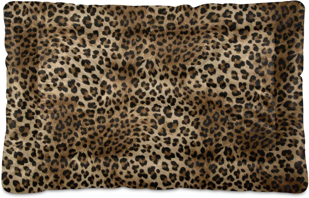 Blueangle Vintage Leopard Print Dog & Cat Bed, Comfortable Pet Bed, Ultra Soft Calming for Small to Large Dogs, 36" x 24