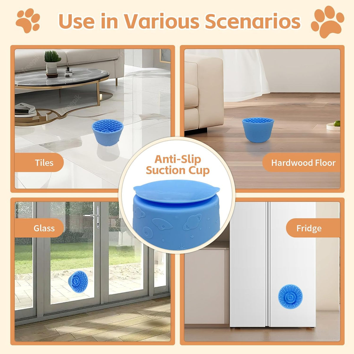 Dog Lick Bowl,Anxiety Relief Non-Slip Silicone Treat Bowl,Durable Anti-Choking Long-Lasting Enrichment Slow Feeder Licking Mat for Small Medium Large Breed,Freezable BPA Free Silicone Dishwasher Safe