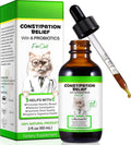 Natural Laxative for Cats with 6 Probiotics, Cat Constipation Relief Drops