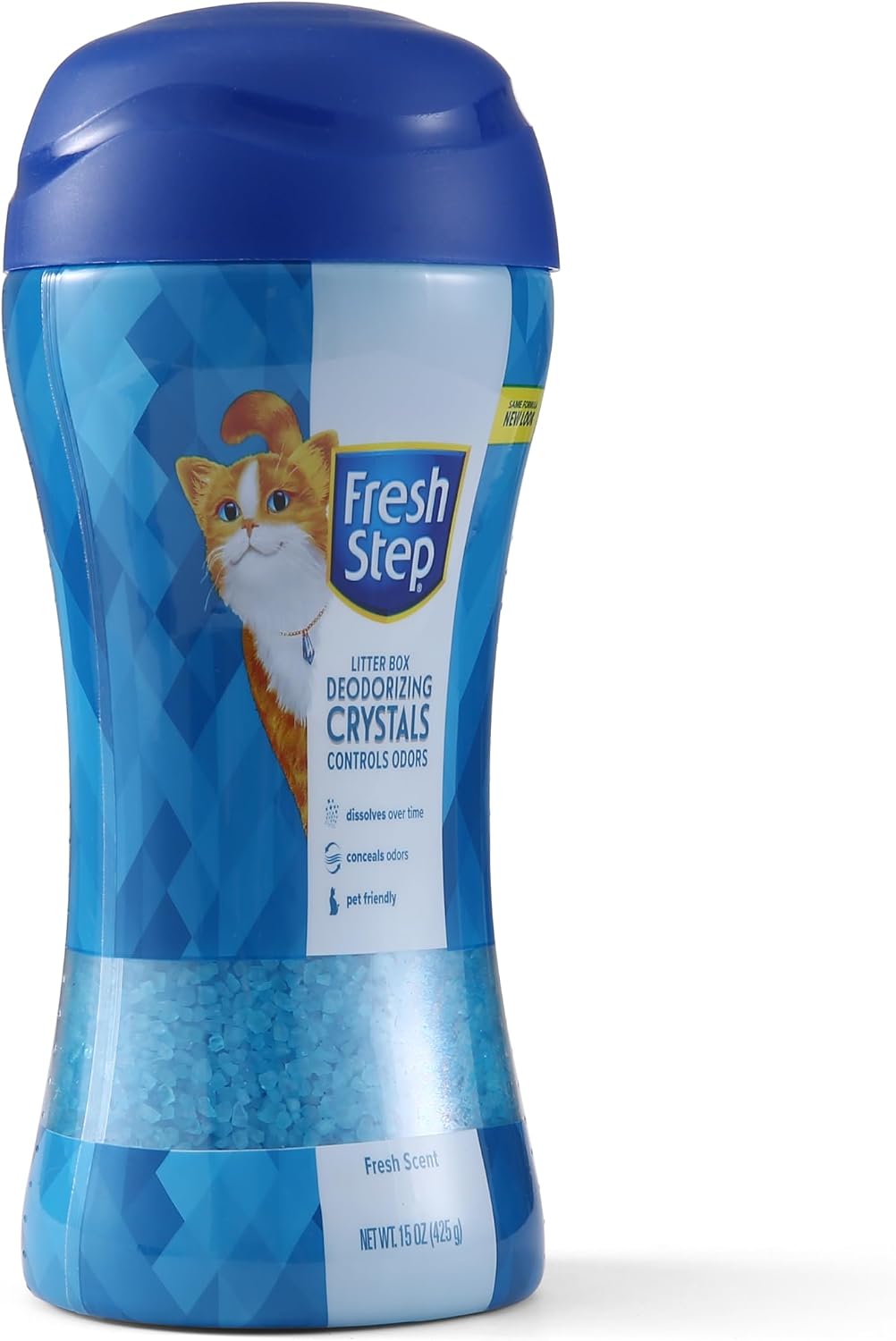 Fresh Step Cat Litter Crystals Deodorizer, Fresh Scent, 15 Oz, 12-Pack