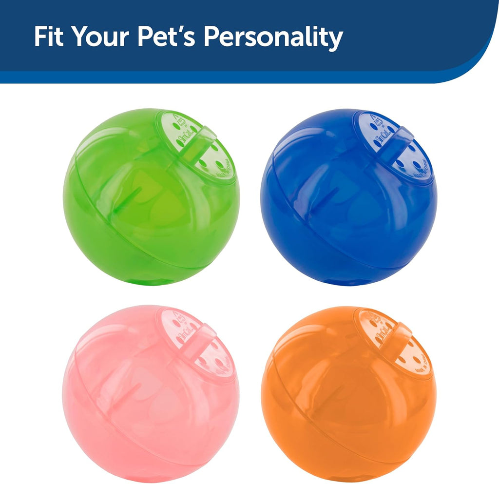 PetSafe Slimcat Feeder Ball Cat Toy, Blue | Interactive Puzzle Game for Your Cat, Adjustable Openings Control Portion & Feed Speed, Slows Fast Eaters, Improve Digestion
