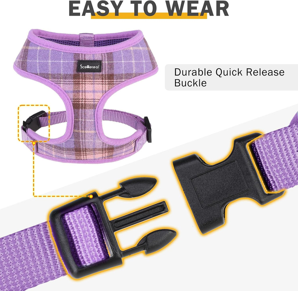 SCENEREAL No Pull Dog Harness with Leash Set for Small Dogs