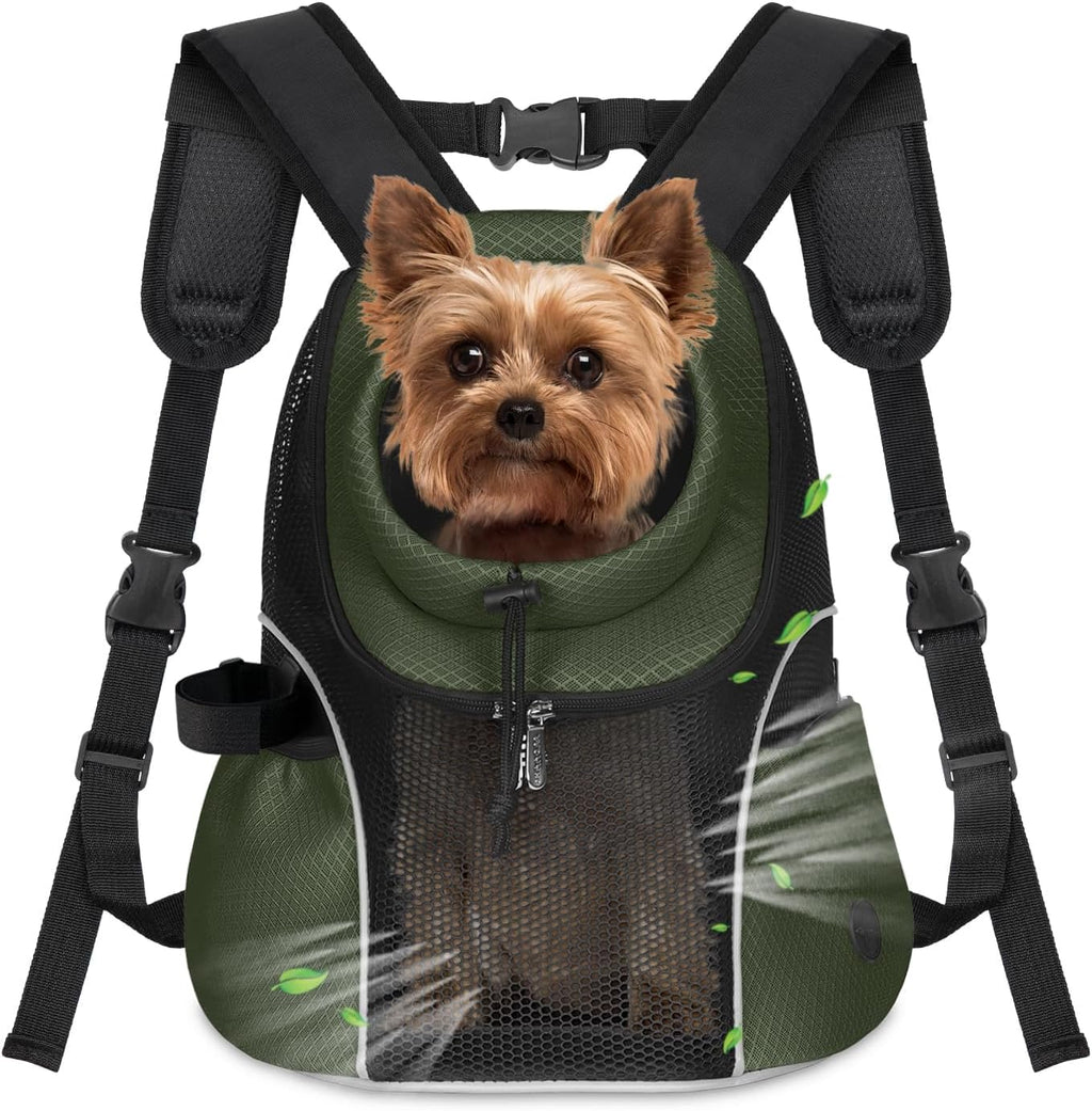 WOYYHO Pet Dog Carrier Backpack, Ventilated Mesh Small Dog Front Backpack