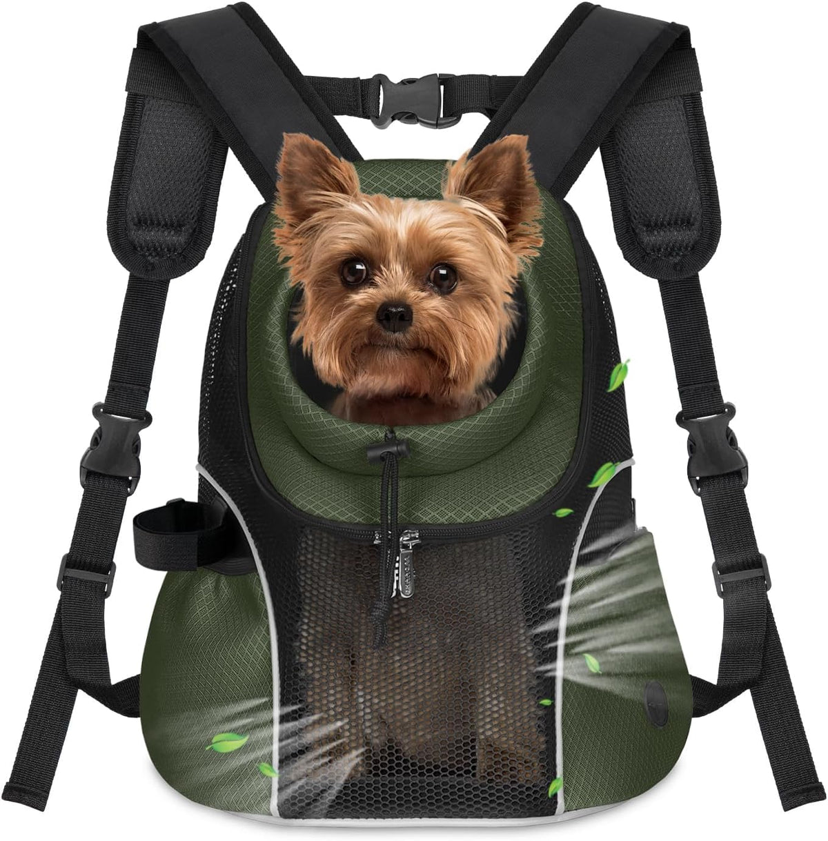 WOYYHO Pet Dog Carrier Backpack, Ventilated Mesh Small Dog Front Backpack