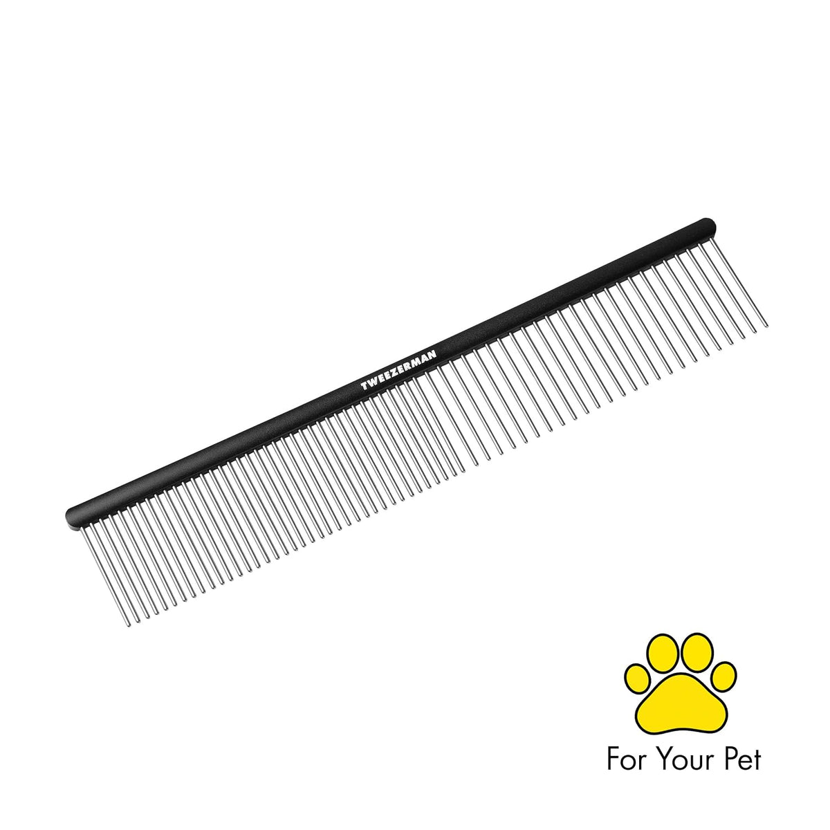 Tweezerman Dual-Sided Detangling Comb-Wide Toothed & Fine Toothed for Pets