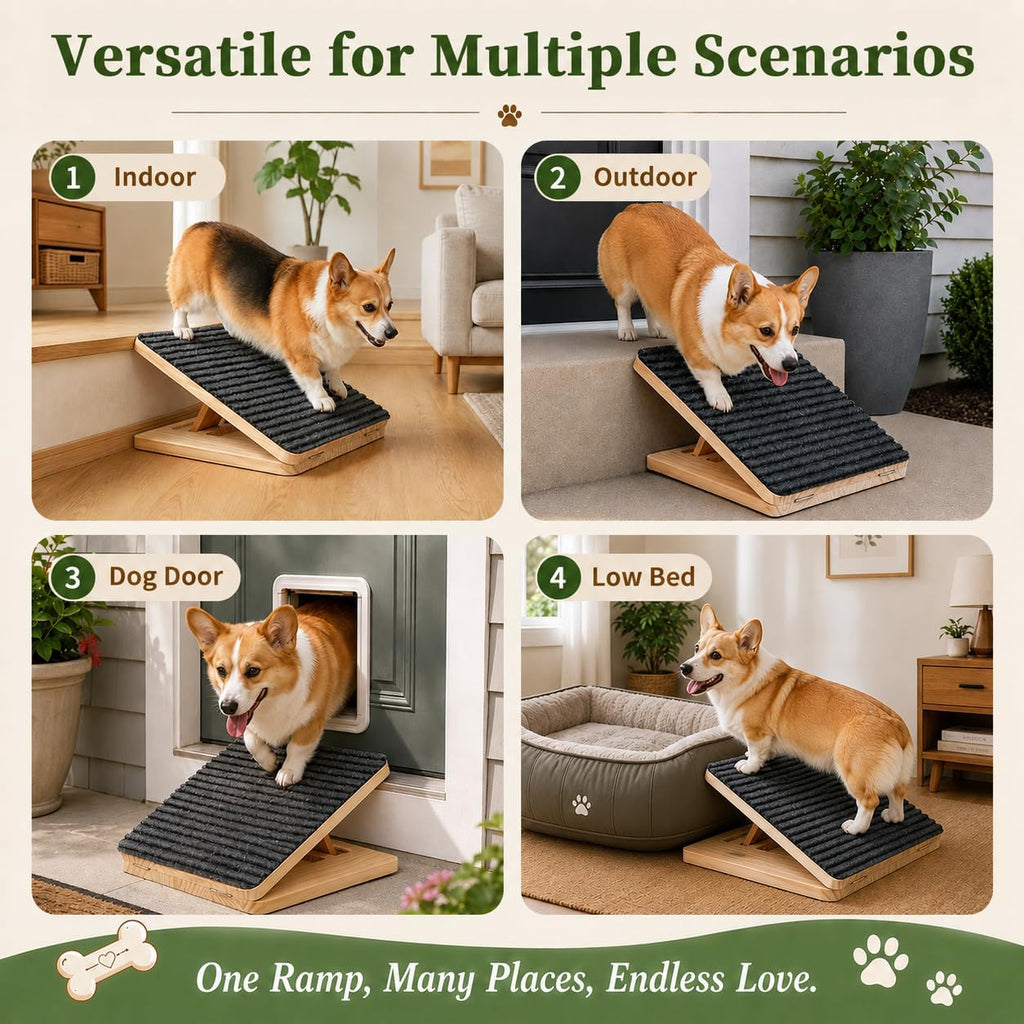 Dog Ramp for Stairs, Foldable Stair Wedges Assist for Small Dogs, 1 Pack