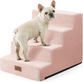 COZY KISS Dog Stairs for Small Dogs, 4 Step Pet Stairs for Beds & Couches