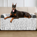 Calming Dog Bed for Couch with Cozy Raised Edge, 53x39 Inch, Grey