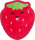 Outward Hound Tough Skinz Durable Chew Squeaky Dog Toy, Strawberry, 7.9" | 4 Tough Layers, Triple Stitched Seams, No Stuffing, Less Mess, Jumbo Squeaker, Fetch & Toss, Tough Chewers, Dogs & Puppies