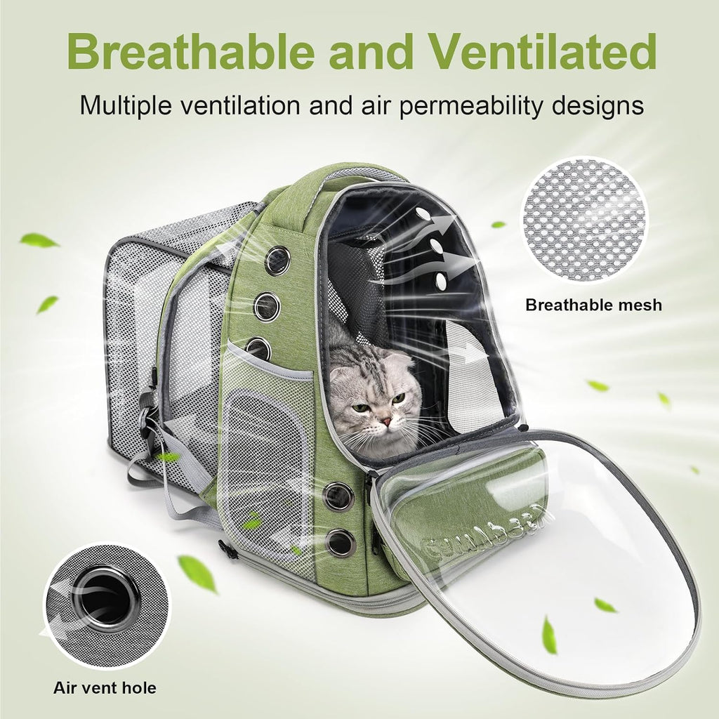 Cawypety Expandable Cat Backpack Large Space Cat Bubble Backpack Carrier
