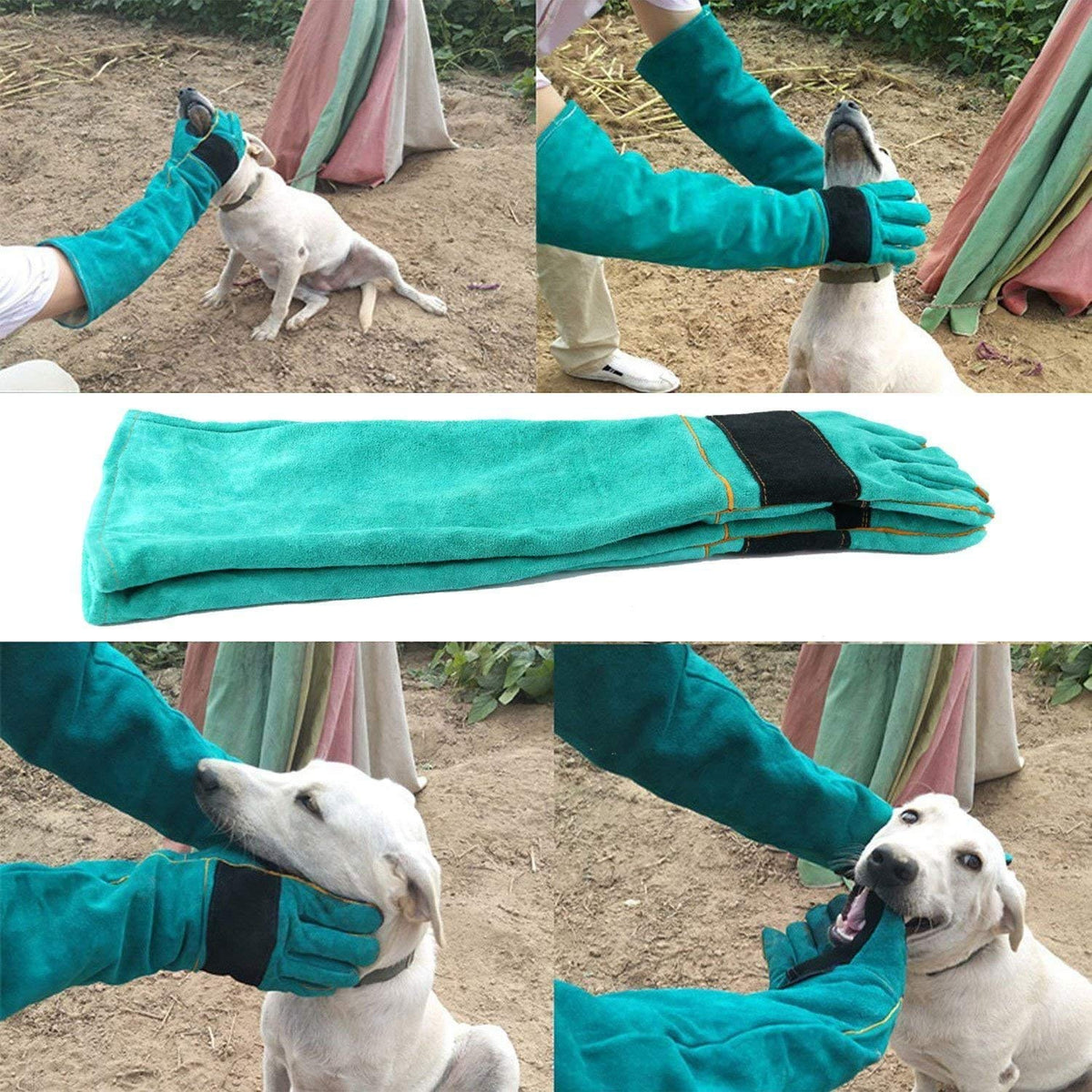 AOWPFVV Animal Handling Gloves Bite Proof for Dogs,Cats, 23.6in Large